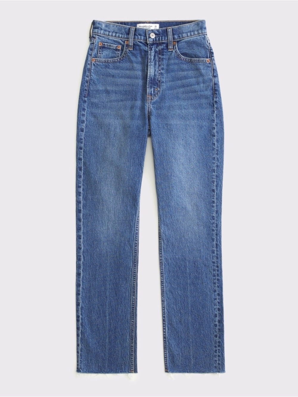 Abercrombie & Fitch Curve Love Ultra High Rise Ankle Straight Jeans